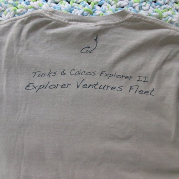 Fishing Shirt Long Sleeve Large Mens Crew Neck Tshirt Bass Fish Bottom Crawlers - Picture 4 of 9